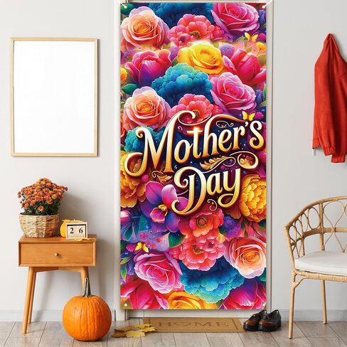 غطاء باب عيد الأم Feliz Dia De Las Madres خلفية صورة للأم العظيمة I Love You Mom ديكورات ومستلزمات للمنزل in Kuwait