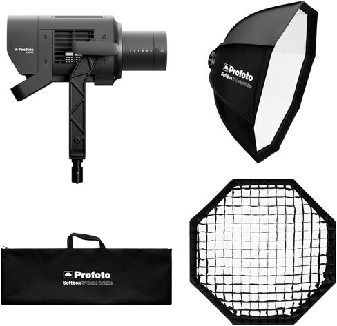 مصباح LED Profoto L600C 600W (2000-15000K CCT) مع صندوق سوفت بوكس ​​3 قدم وحزمة شبكة ناعمة (3 قطع) in Kuwait