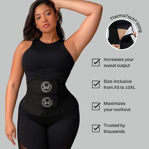 What Waist Vapor Define Band - Sweat Waist Trainer with ThermaTech Fabric - Stomach Wrap for Weight Loss, Sweat & Workouts in Saudi Arabia