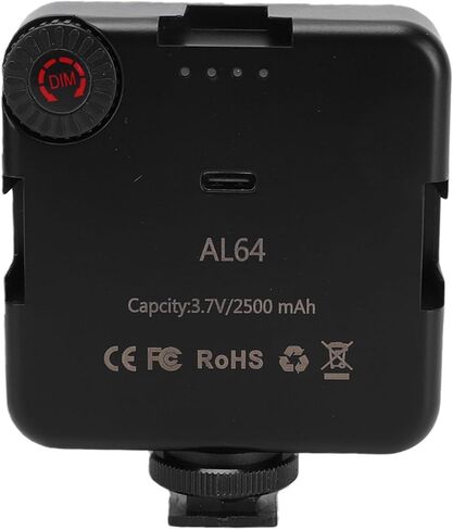 LICAEVEY 2PCS LED Video Light، سطوع قابل للتعديل 5600K، إضاءة التصوير الفوتوغرافي مع حامل محمول ومشبك هاتف وحامل ثلاثي القوائم، قابل لإعادة الشحن، للبث المباشر للتصوير الفوتوغرافي في الاستوديو in Kuwait