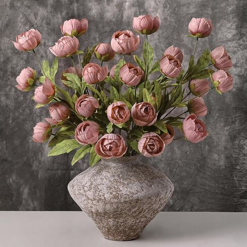 Waipfaru 6 Pcs Faux Peonies Artificial Flowers for Vase, 27" Fake Silk Peonies Flowers for Wedding, Vase Filler White Flowers for DIY Bouquets Centerpieces Bridal Shower Office Decor in Saudi Arabia