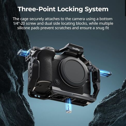 SmallRig Camera Cage for Canon R6 Mark III / R6 Mark II+Lightweight NATO Clamp Top Handle in Kuwait