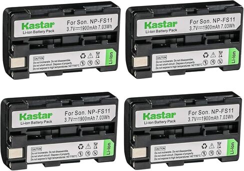 بطارية Kastar 4 عبوات لسوني NP-FS11 NP-F10 وCCD-CR1 CCD-CR5 DCR-PC1 DCR-PC2 DCR-PC3 DCR-PC4 DCR-PC5 DCR-TRV1VE Cybershot DSC-F505 DSC-F505V DSC-F55 DSC-F55V DSC-P1 DSC-P20 DSC-P30 DSC-P50 in Kuwait