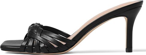 Eteridrey Kitten Heels صنادل بكعب أسود للنساء مريحة بكعب منخفض مربع مفتوح عند أصابع القدم، صنادل صيفية لطيفة لحفلات الزفاف in Kuwait