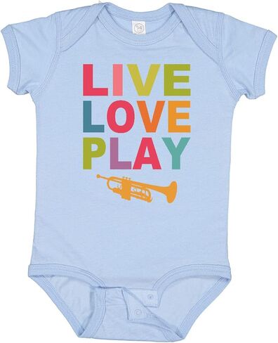 بدلة الأطفال Inktastic Live Love Play the Trumpet Baby in Kuwait