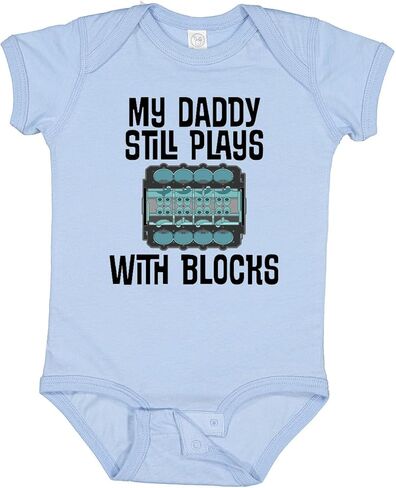 inktastic Auto Mechanic Daddy Still Plays with Blocks Baby Bodysuit in Saudi Arabia