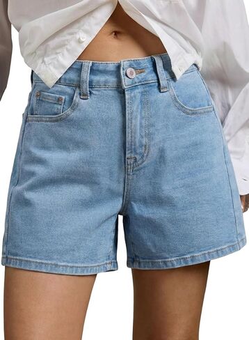 Sidefeel Women's Jean Shorts High Waisted Stretchy Casual Side Seam Denim Shorts in Saudi Arabia