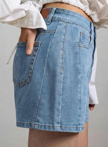 Sidefeel Women's Jean Shorts High Waisted Stretchy Casual Side Seam Denim Shorts in Saudi Arabia