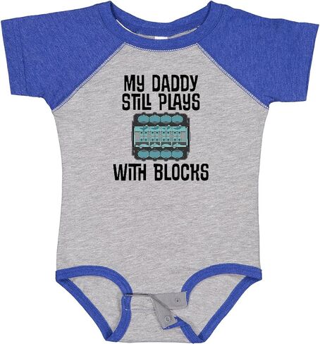 inktastic Auto Mechanic Daddy Still Plays with Blocks Baby Bodysuit in Saudi Arabia