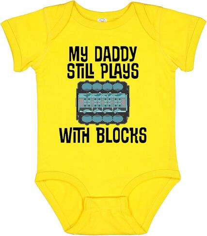 inktastic Auto Mechanic Daddy Still Plays with Blocks Baby Bodysuit in Saudi Arabia