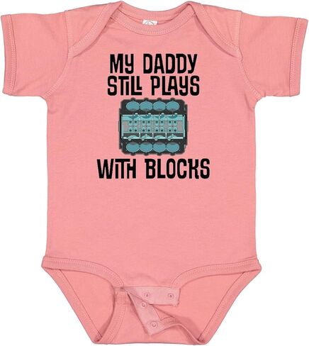 inktastic Auto Mechanic Daddy Still Plays with Blocks Baby Bodysuit in Saudi Arabia