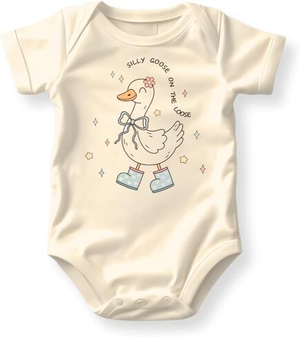 بدلة أطفال مضحكة فضفاضة من Silly Goose، تي شيرت للأطفال الصغار والأطفال، زي أوزة لطيف للأطفال in Kuwait