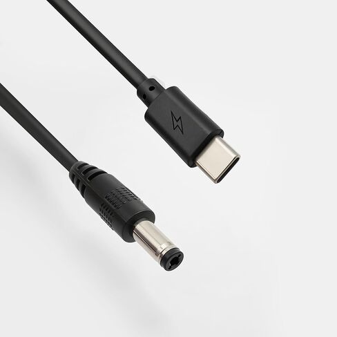 محول كابل طاقة USB-C PD إلى DC 5.5 2.5 مم، كابل شحن عالمي متعدد الجهد (5 فولت/9 فولت/12 فولت/15 فولت/20 فولت) مع شاشة LED و11 موصلًا لجهاز التوجيه وإضاءة LED والكاميرا والكمبيوتر المحمول والهواتف والمزيد، 3 أقدام in Kuwait