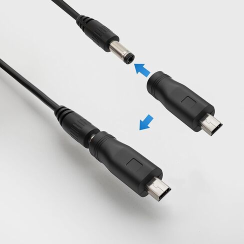 محول كابل طاقة USB-C PD إلى DC 5.5 2.5 مم، كابل شحن عالمي متعدد الجهد (5 فولت/9 فولت/12 فولت/15 فولت/20 فولت) مع شاشة LED و11 موصلًا لجهاز التوجيه وإضاءة LED والكاميرا والكمبيوتر المحمول والهواتف والمزيد، 3 أقدام in Kuwait