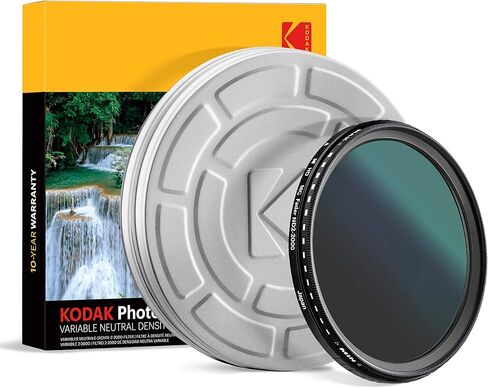 KODAK 62mm Fader Variable ND Filter | Variable Range ND2-2000 Neutral Density Filter, Prevent Overexposure w/Shallow Depth of Field, Capture Motion Blur, Slim, Nano 18-Layer Multi-Coated Glass in Saudi Arabia