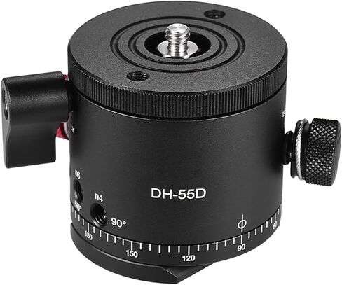 DH-55D HDR بانوراما مع حامل ثلاثي القوائم من سبائك الألومنيوم باستخدام الحاسب الآلي، تحميل 15 كجم، قاعدة كاميرا بانورامية احترافية مع براغي قابلة للتحويل in Kuwait