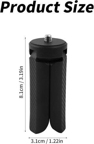حامل ثلاثي محمول لجيب DJI Osmo 3 & 2، واجهة مترابطة 1/4 بوصة حامل صغير حامل أسود متوافق مع Osmo Pocket 3 & 2، حامل على الطاولة in Kuwait