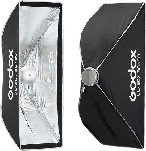 Godox Strip Softbox UL-12"x35"/30x90 سم، صندوق ناعم سريع الفك مع شبكة، ناشر، حقيبة للتصوير الفوتوغرافي لإضاءة صندوق ناعم في الاستوديو، تصوير صورة المنتج، تسجيل الفيديو، البث المباشر in Kuwait