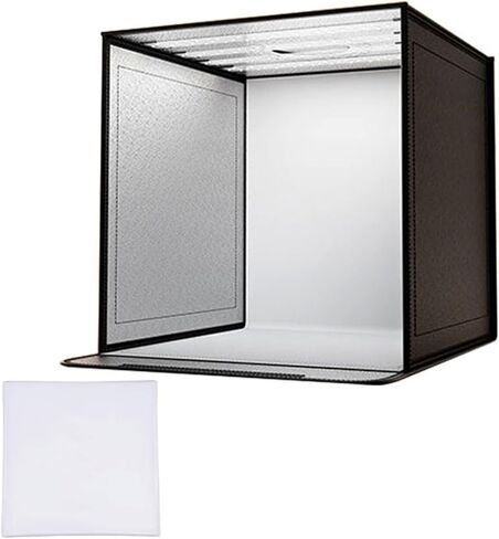 Cuifati 15.7x15.7x15.7 صندوق إضاءة استوديو الصور صندوق إضاءة التصوير الفوتوغرافي المحمول خيمة قابلة للطي مع 72 LED CRI95 سطوع 10 مستويات 3000K-6000K للمجوهرات ومستحضرات التجميل والإلكترونيات الغذائية in Kuwait