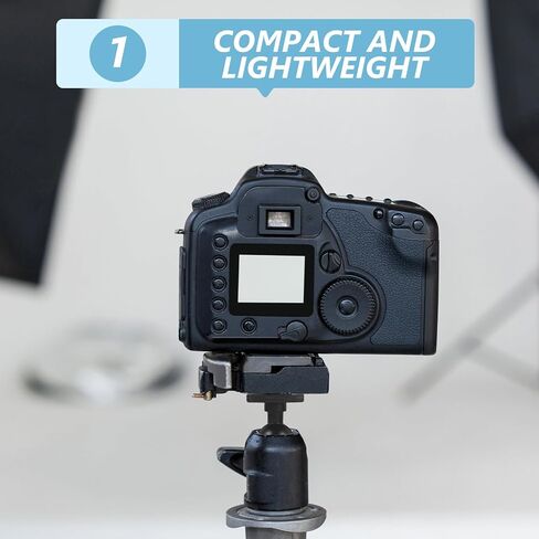 SHOWERORO 2pcs Aluminum Alloy 1/4 Inch Screw Ball Head Tripod Adapter Camera Support Bracket Parts 17mm Diameter for DSLR Photography Black in Kuwait