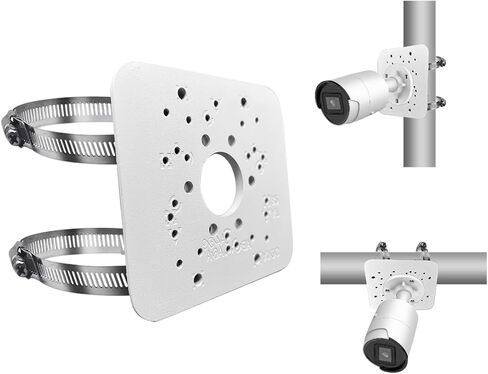 Metal Universal Vertical Pole Mounting Bracket for Security Cameras, Stainless Steel Corner Mount Adapter with 4 Loops, CCTV Surveillance Camera Mount Brackets in Saudi Arabia