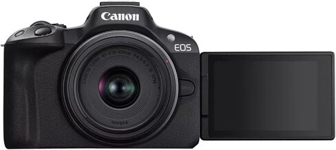 هيكل كاميرا Canon EOS R50 بدون مرآة مع طقم عدسات RF-S مقاس 18-45 مم هو STM و55-210 مم هو STM 5811C022 مع حقيبة ديكو جير + 2 بطارية + حامل ثلاثي القوائم + مرشحات + زاوية واسعة وعدسات تليفوتوغرافي والمزيد in Kuwait