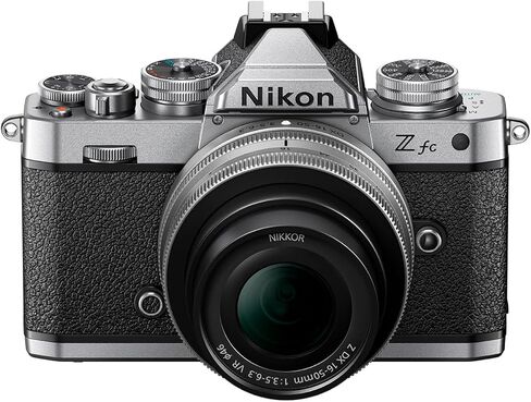 كاميرا Nikon Z fc DX بدون مرآة مع عدسة NIKKOR Z DX مقاس 16-50 مم، وعدسة فضية وعدسة 50-250 مم، وحزمة سوداء مع بطاقة SD سعة 64 جيجابايت، وحقيبة كتف، وبطارية إضافية، ومجموعات مرشحات وملحقات in Kuwait