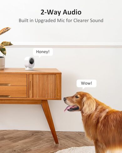 كاميرا أمان داخلية ANNKE بدقة 8 ميجابكسل UHD، كاميرا Crater Reno 4K Smart 2.4/5 جيجا هرتز WiFi مع PTZ، صوت ثنائي الاتجاه، اكتشاف بشري ذكي، متوافق مع Alexa for Nannay/Baby/Pet Camera/Home Security، تطبيق MIPC in Kuwait