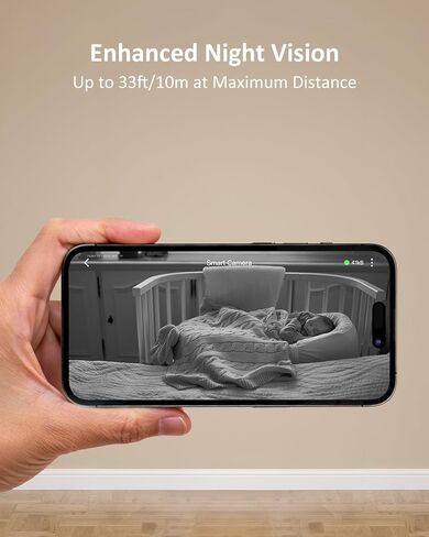 كاميرا أمان داخلية ANNKE بدقة 8 ميجابكسل UHD، كاميرا Crater Reno 4K Smart 2.4/5 جيجا هرتز WiFi مع PTZ، صوت ثنائي الاتجاه، اكتشاف بشري ذكي، متوافق مع Alexa for Nannay/Baby/Pet Camera/Home Security، تطبيق MIPC in Kuwait