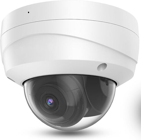 كاميرا Real HD 4K 8MP Dome PoE IP خارجية متوافقة مع Ⲏ kconnect/ iVMS4200/ رؤية الحراسة، زاوية واسعة 2.8 مم 105 درجة، رؤية ليلية بالأشعة تحت الحمراء 98 قدمًا، H.265، IP67، WDR، غلاف معدني كاميرات إيثرنت سلكية in Kuwait