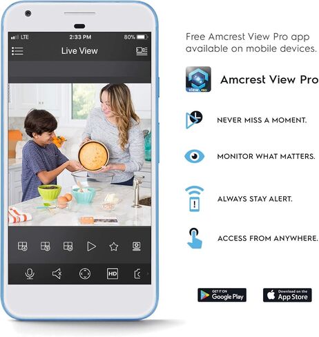كاميرا أمان Amcrest ProHD Shield اللاسلكية IP، 960P 1.3 ميجابيكسل (1280x960P)، صوت ثنائي الاتجاه، زاوية عرض واسعة للغاية 140 درجة، MicroSD وتسجيل سحابي، تكبير رقمي، رؤية ليلية، IPM-HX1B (أسود) in Kuwait