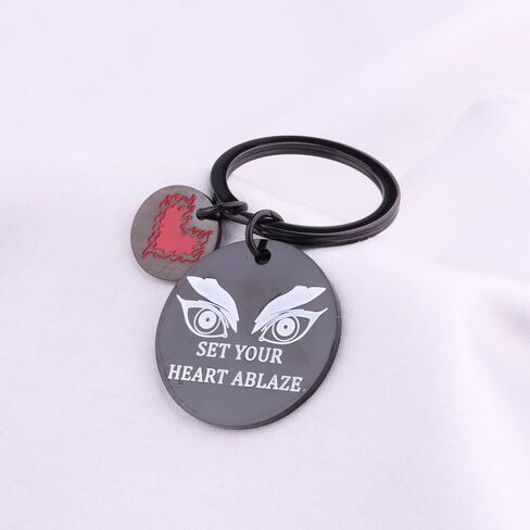 CYTING Anime Manga Inspirational Gift Set Your Heart Ablaze Keychain Rengoku Slayer Anime Character Jewelry Cosplay Gift in Saudi Arabia