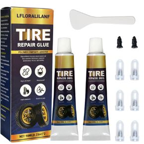 Tire Repair Glue, 10ml*2,Rubber Cement for Sidewall Fixes,Tire Repair Rubber Nail kit,Professional Black Rubber Cement for Car, Motorcycle,Off-Road, Truck, Tractor, Bike in Saudi Arabia