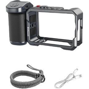 مجموعة قبضة الشارع بلوتوث لـ DJI Osmo Action 6، قفص كاميرا من سبائك الألومنيوم مع إطلاق مغناطيسي سريع، مقبض لاسلكي عن بعد، تصوير أفقي ورأسي، حذاء بارد وحامل 1/4 بوصة in Kuwait