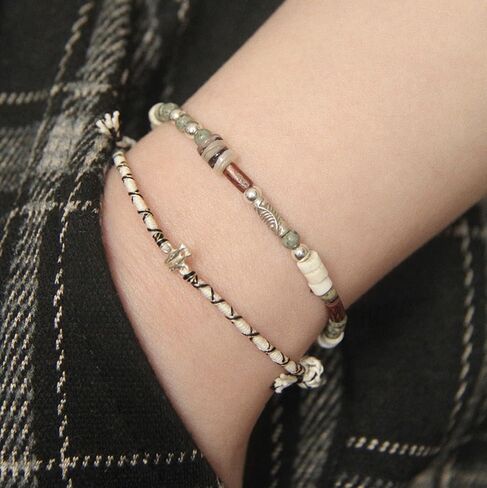 Always Dragon Black&White Handmade Couple Wish Bracelet 11 inches in Saudi Arabia