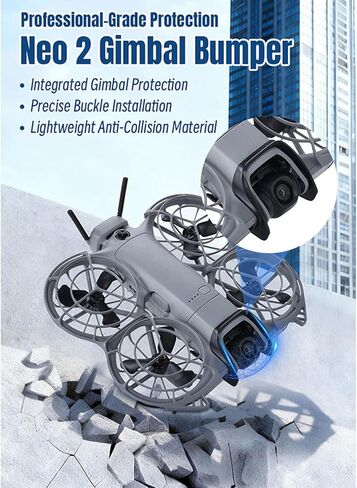 واقي ممتص للصدمات لملحقات DJI NEO2، ومحور مضاد للتصادمات وعدسة الكاميرا، وشريط ممتص للصدمات سريع التحرير لطائرة DJI Neo 2 بدون طيار، أسود in Kuwait