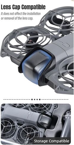 واقي ممتص للصدمات لملحقات DJI NEO2، ومحور مضاد للتصادمات وعدسة الكاميرا، وشريط ممتص للصدمات سريع التحرير لطائرة DJI Neo 2 بدون طيار، أسود in Kuwait