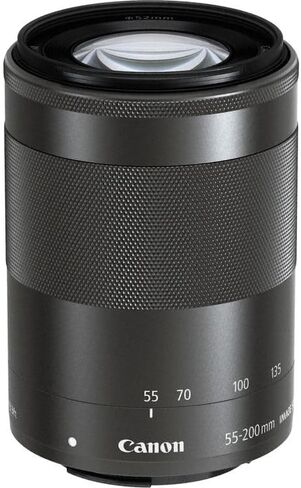 Canon EF-M 55-200mm f/4.5-6.3 هي حزمة عدسات STM | تكبير تليفوتوغرافي صغير الحجم APS-C مع تثبيت بصري للصورة وتركيز تلقائي سلس STM | رائعة للحياة البرية والرياضة (9517B002) + مجموعة الفلتر + المزيد in Kuwait