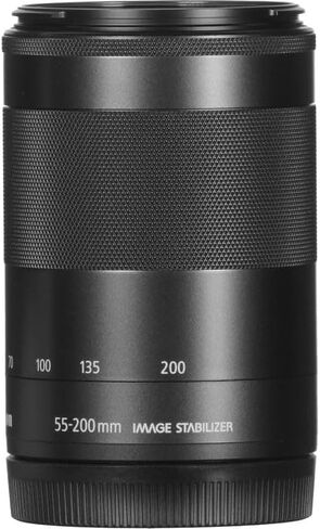 Canon EF-M 55-200mm f/4.5-6.3 هي حزمة عدسات STM | تكبير تليفوتوغرافي صغير الحجم APS-C مع تثبيت بصري للصورة وتركيز تلقائي سلس STM | رائعة للحياة البرية والرياضة (9517B002) + مجموعة الفلتر + المزيد in Kuwait
