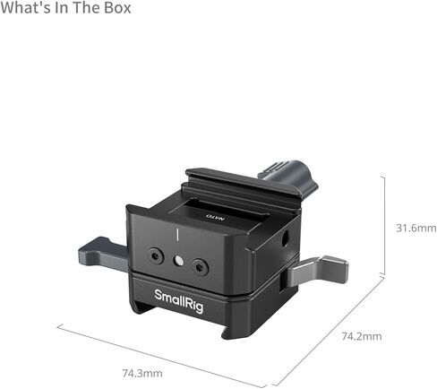 لوحة بطارية SmallRig V Mount، مجموعة لوحة تثبيت البطارية على شكل V للوحة Arca-Swiss/سكك حديد الناتو، تصميم قفل على شكل V قابل للتدوير، تشغيل الكاميرا دون عائق، خفيف الوزن لبطارية V-Mount in Kuwait