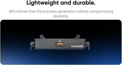 حامل Insta360 X5/X4 Air سريع التحرير (الإصدار الجديد)، أرفع بنسبة 48%، غير مرئي تمامًا أثناء التصوير، نقطة تثبيت 1/4 بوصة، متوافق مع الحوامل الثلاثية القياسية والملحقات in Kuwait