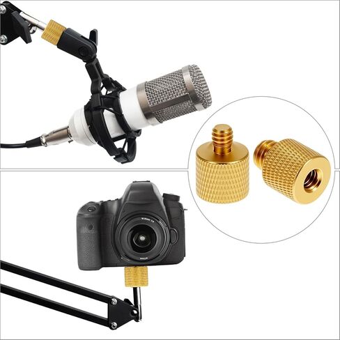 مجموعة براغي كاميرا QWORK مكونة من 26 قطعة - 1/4 و1/8 بوصة، متوافقة مع DSLR، حامل ثلاثي القوائم، مونوبود، رأس كروي in Kuwait