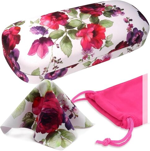 MyEyeglassCase Women's Hard Eyeglass Case | Protective Hard Shell Glasses Case with Pouch and Cloth in Kuwait