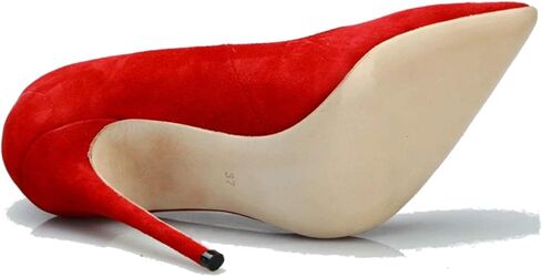 FERUCCI Red Suede High Heels Pumps in Saudi Arabia