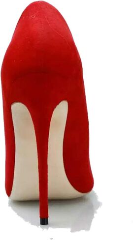 FERUCCI Red Suede High Heels Pumps in Saudi Arabia