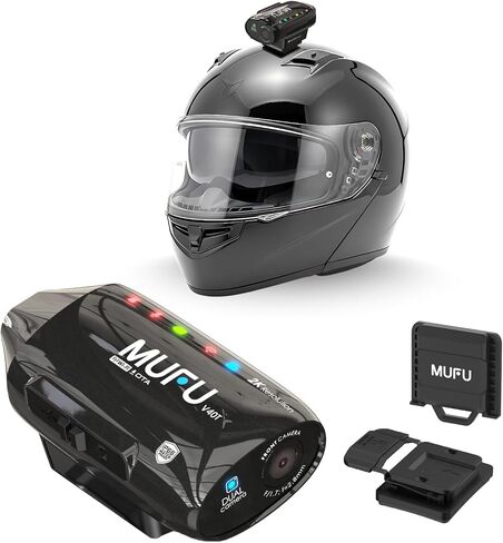 MUFU V40T Dual 2K Helmet Camera Bundle with Multi-Mount Accessory Kit (2 Items) in Kuwait