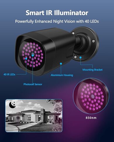 OOSSXX IR Illuminator Light ضوء الكاشف بالأشعة تحت الحمراء لكاميرات الأمن الخارجية in Kuwait
