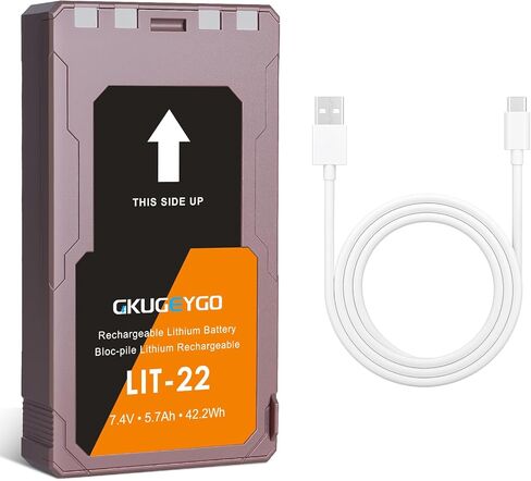 استبدال بطارية LIT-22، بطارية ليثيوم قابلة لإعادة الشحن بقدرة 5700 مللي أمبير في الساعة لكاميرا SPYPOINT Trail - متوافقة مع كاميرات Flex-M وFlex G-36 وFlex-Plus وFlex-S الخلوية in Kuwait