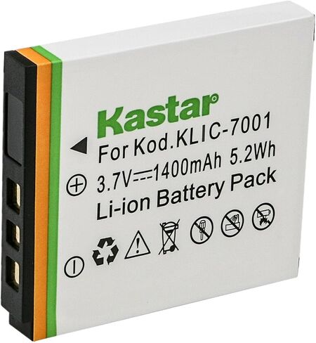 Kastar 2-Pack Battery Replacement for Kodak KLIC-7001 K7001 Battery, Kodak K7700 Charger, Kodak EasyShare V750, EasyShare M320, EasyShare M340, EasyShare M341, EasyShare M753 Zoom, EasyShare M763 in Saudi Arabia