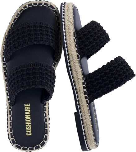 CUSHIONAIRE Bhendi Espadrilles Slide Sandals for Women with Cushion Footbed in Saudi Arabia